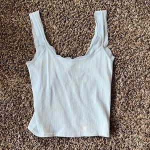 Blue lace tank top